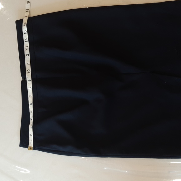 J. Crew Navy Cotton Pencil Skirt Size 6 - Picture 4 of 5
